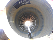 Large-diameter welded pipe production process