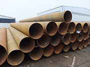 Internal anti-corrosion treatment method of large-diameter spiral steel pipe